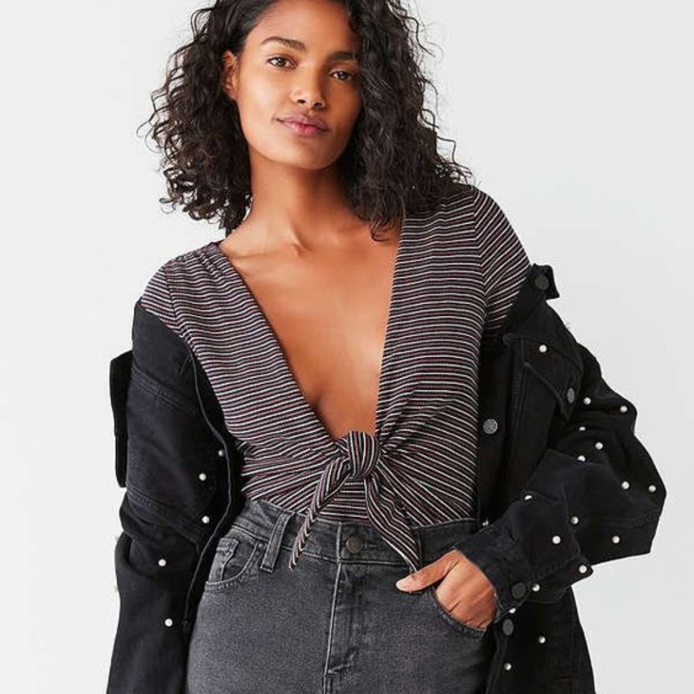 Urban Outfitters Striped Bodysuit Size S